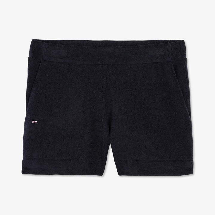 Short bleu foncé en maille éponge