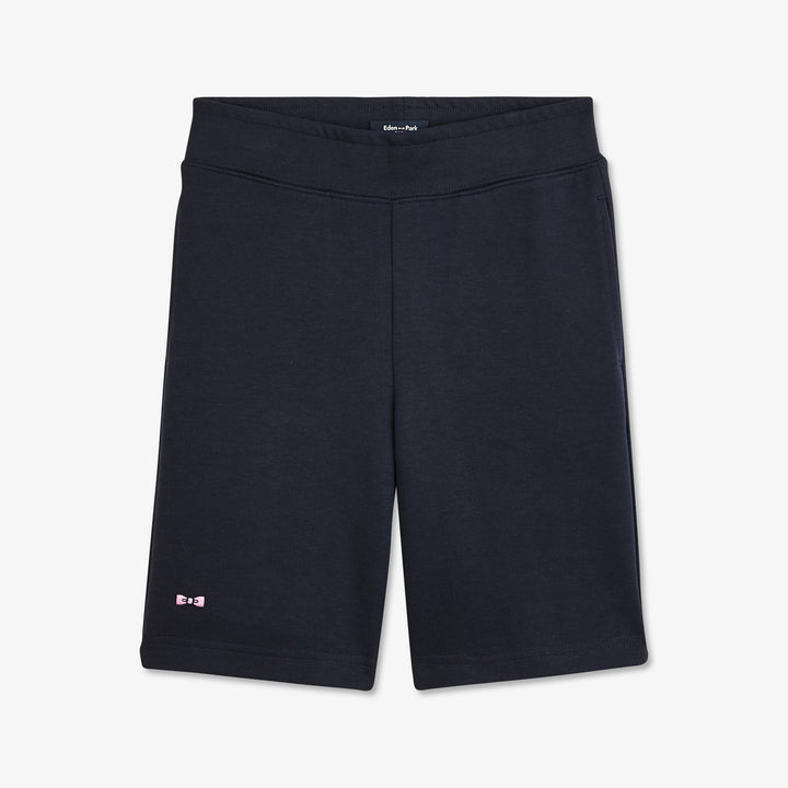 Short bleu foncé en molleton