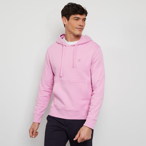 Sweat à capuche rose uni - Image 1