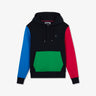 Sweat à capuche color-block bleu marine
