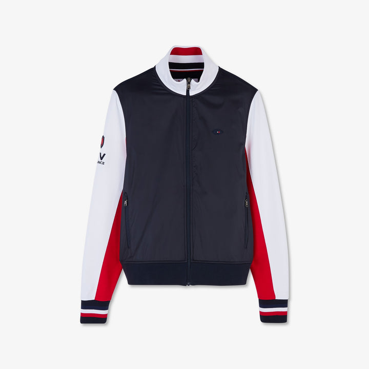 Sweat color-block zippé tricolore