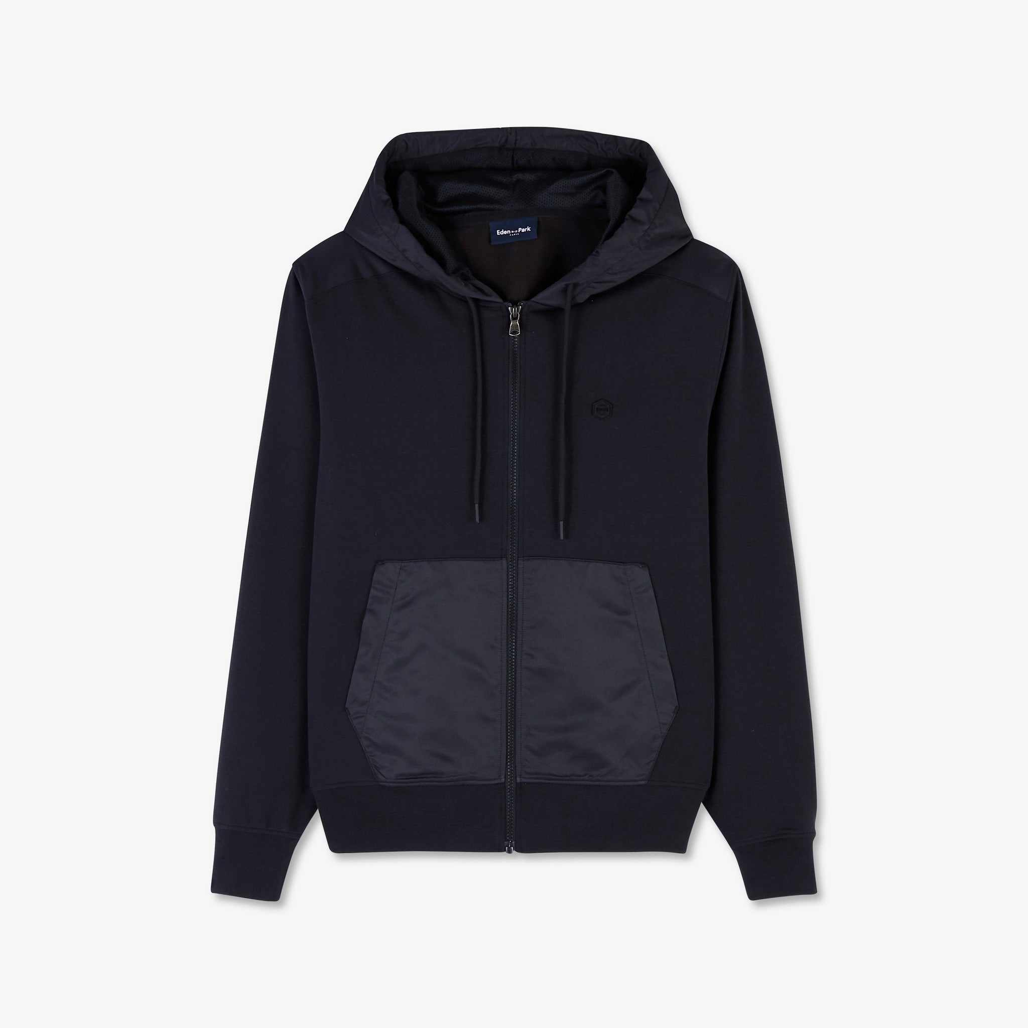Sweat à capuche zippé noir
