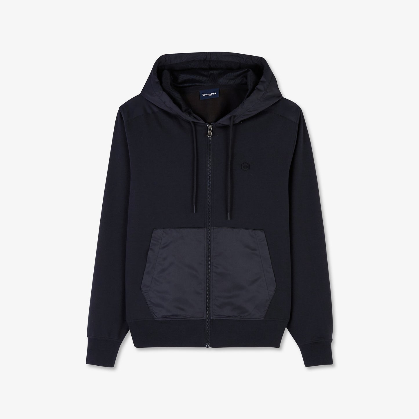 Black zipped sweatshirt with hood
