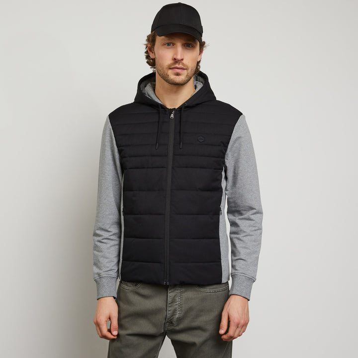 Sweat color-block zippé à capuche