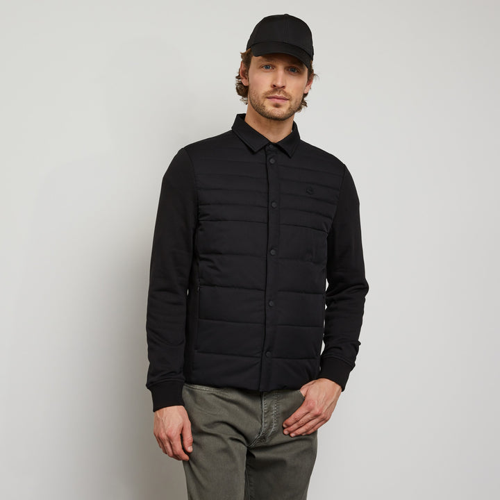 Sweat zippé bimatière
