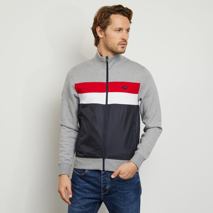 Sweat zippé color-block
