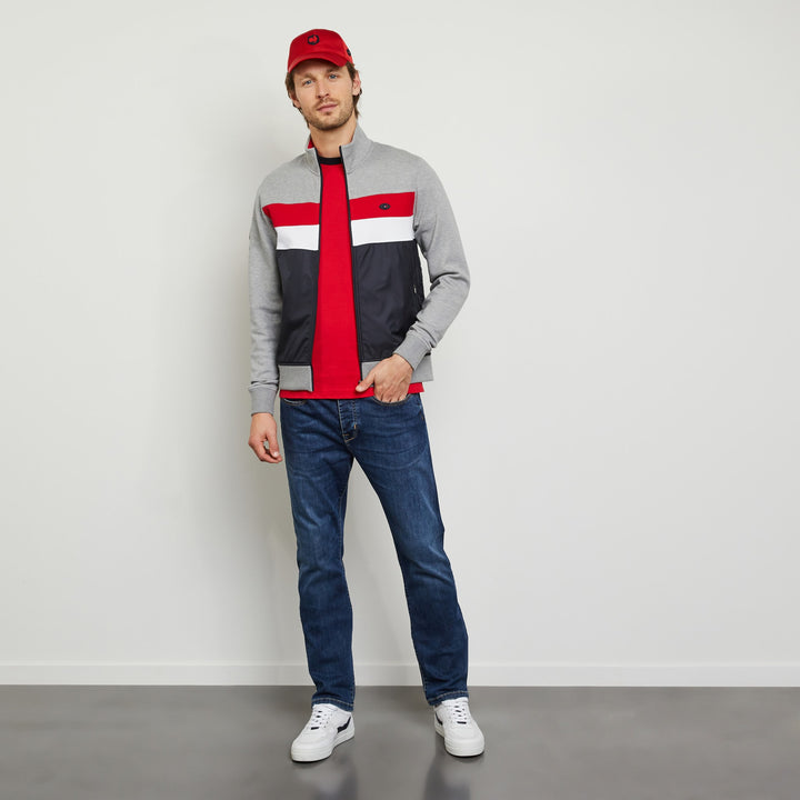 Sweat zippé color-block