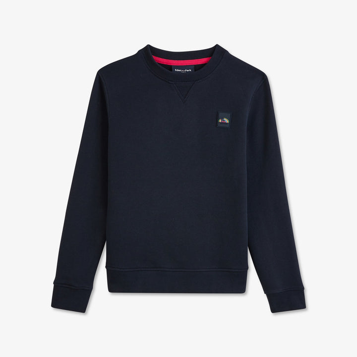 Sweat bleu foncé à broderie French Flair
