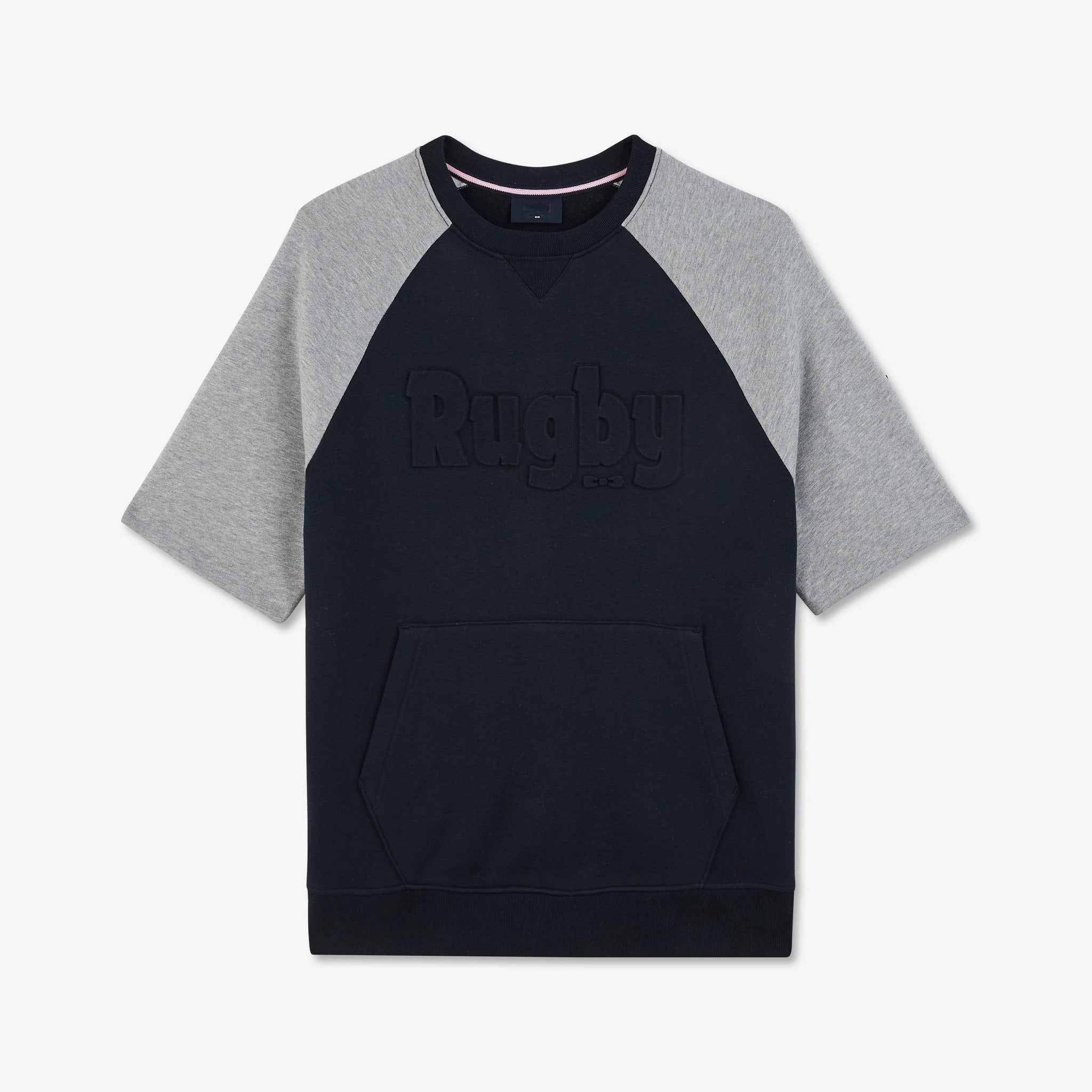Sweat bicolore à manches courtes