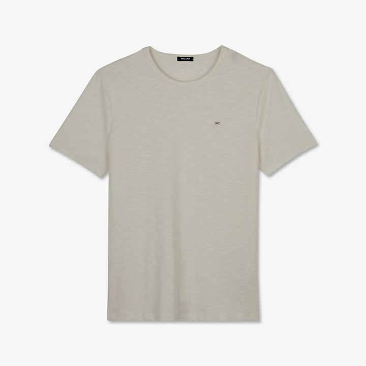 T-shirt manches courtes uni beige