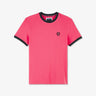 Plain pink T-shirt with contrasting trims