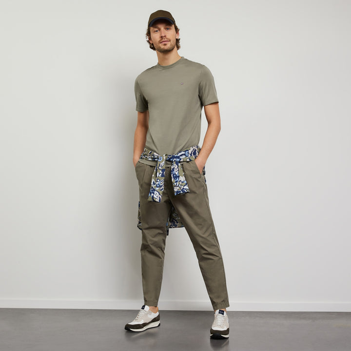 T-shirt kaki à manches courtes