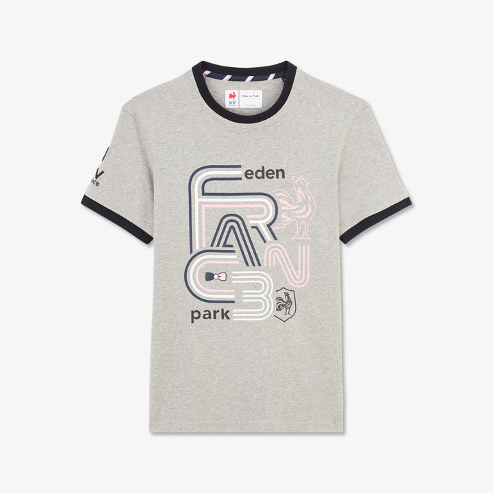 T-shirt gris à sérigraphie France