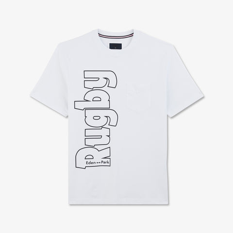 T-shirt blanc inscription rugby - Image 2