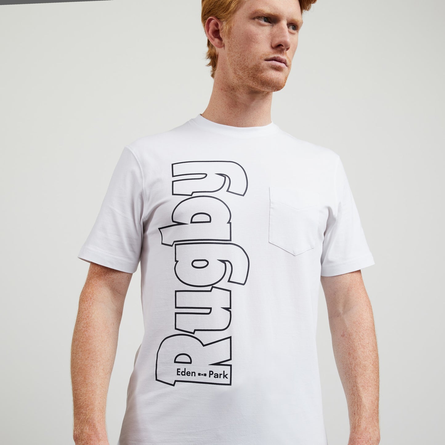 T-shirt blanc inscription rugby