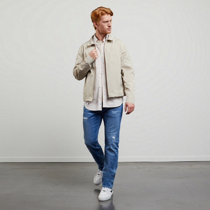 Blouson beige à col classique