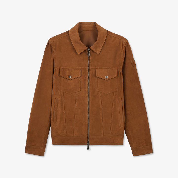 Blouson marron en suédine