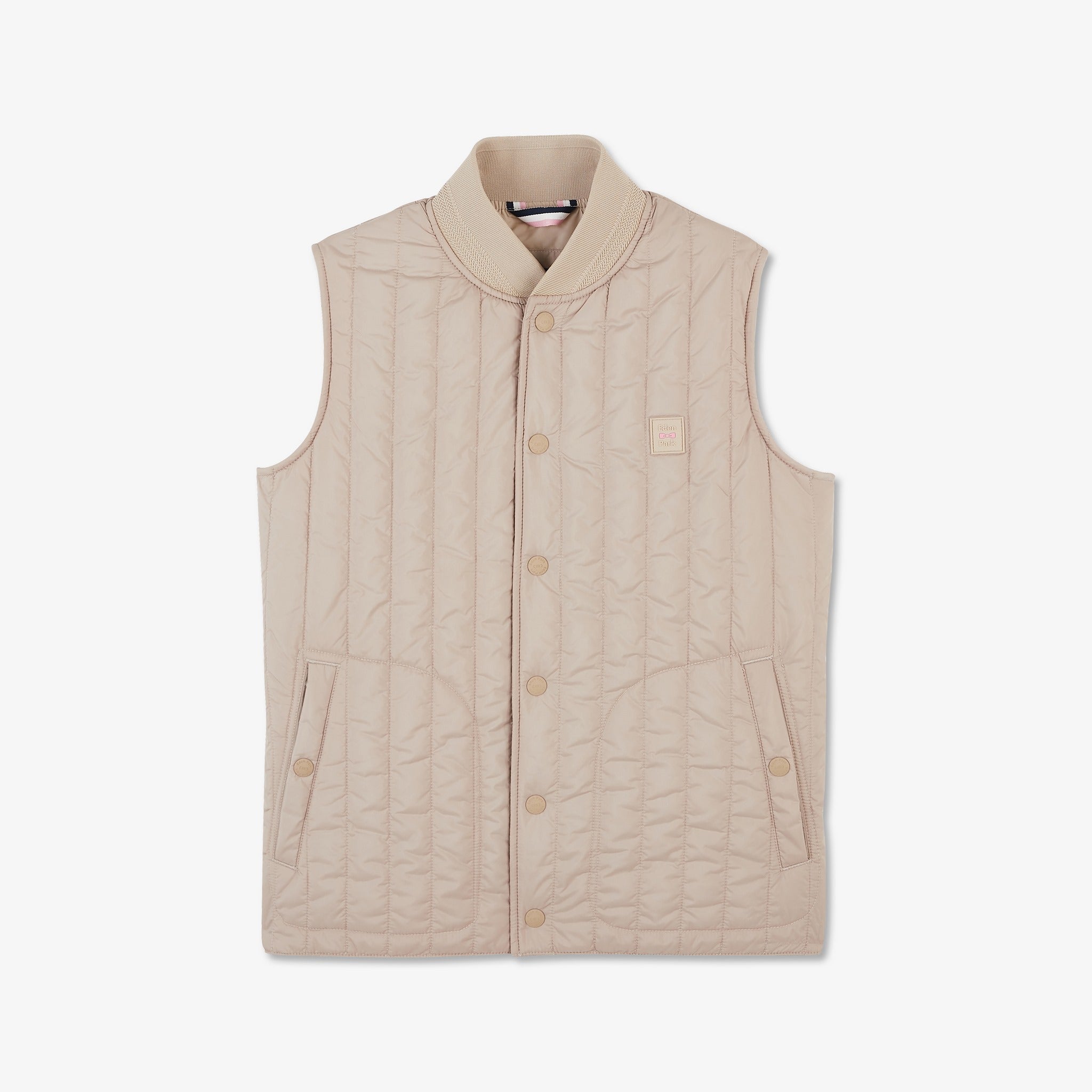 Doudoune beige sans manches