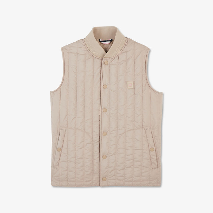 Doudoune beige sans manches