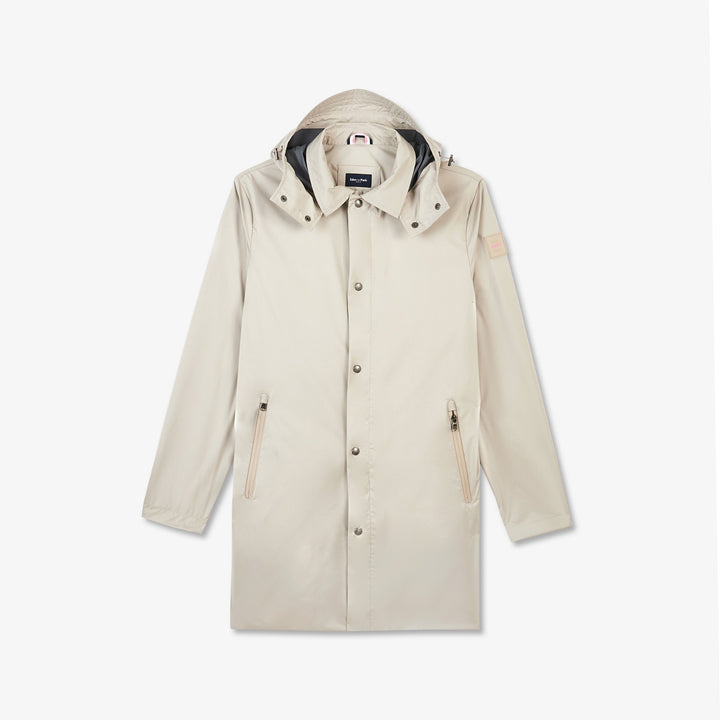 Parka beige mi-longue