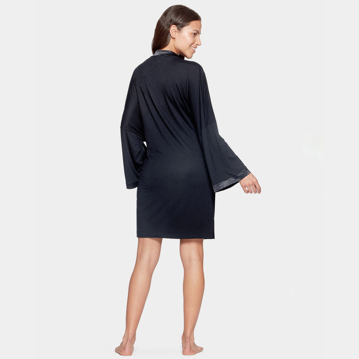 Kimono bleu marine en modal stretch