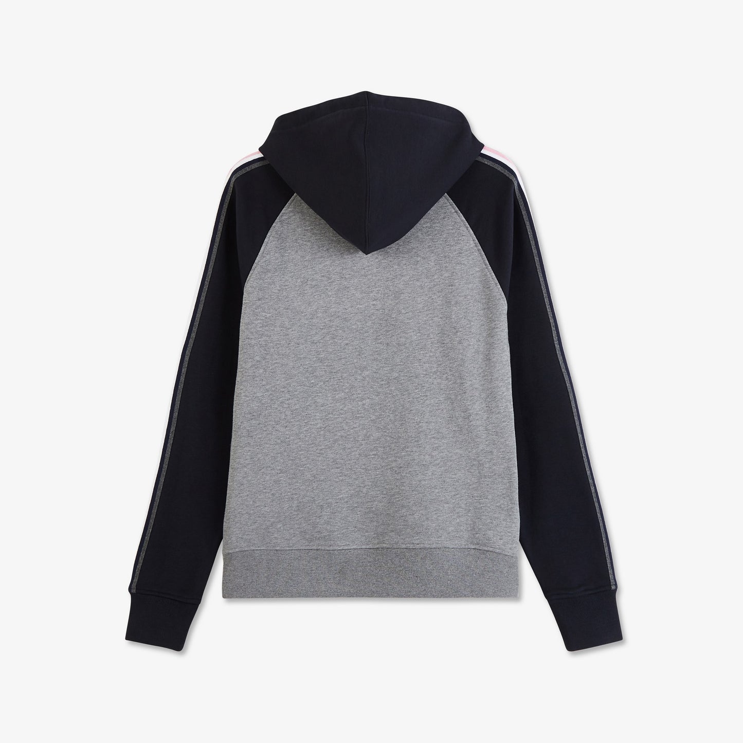 Sweatshirt gris à capuche en molleton bicolore