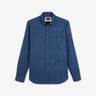 Blue checked shirt in cotton