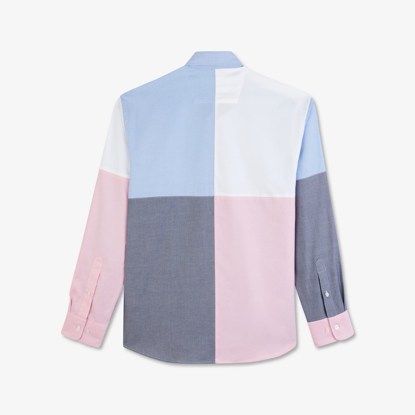 Chemise color-block en coton Oxford