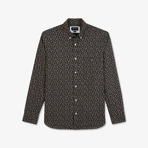 Dark grey shirt with a floral motif - Image 2