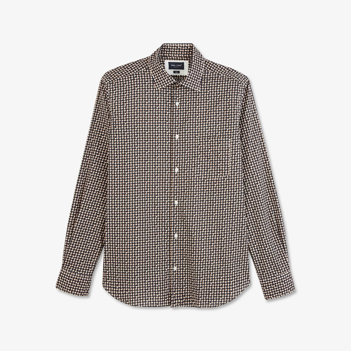 Brown shirt with a vintage motif