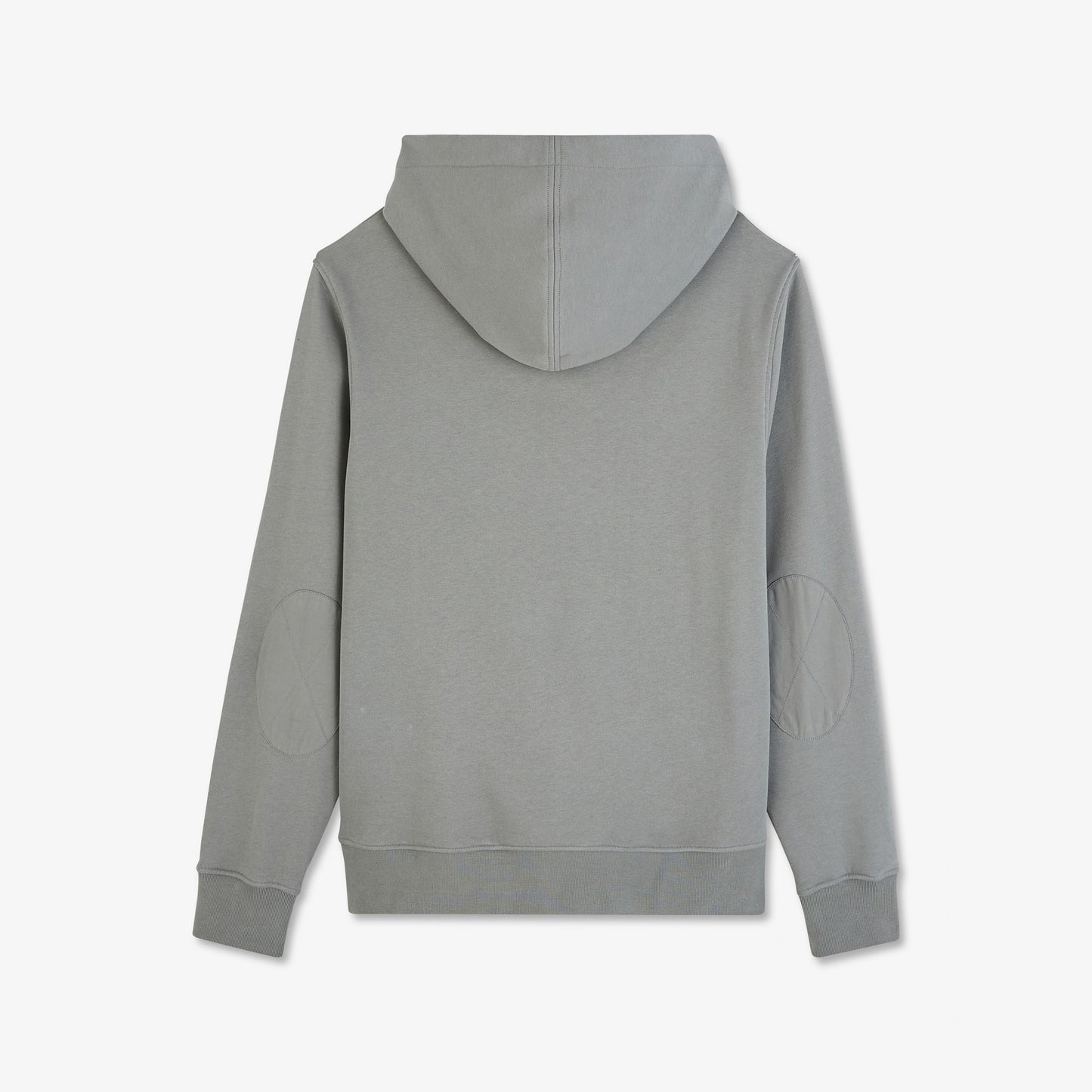 Hooded sweatshirt in khaki fleece