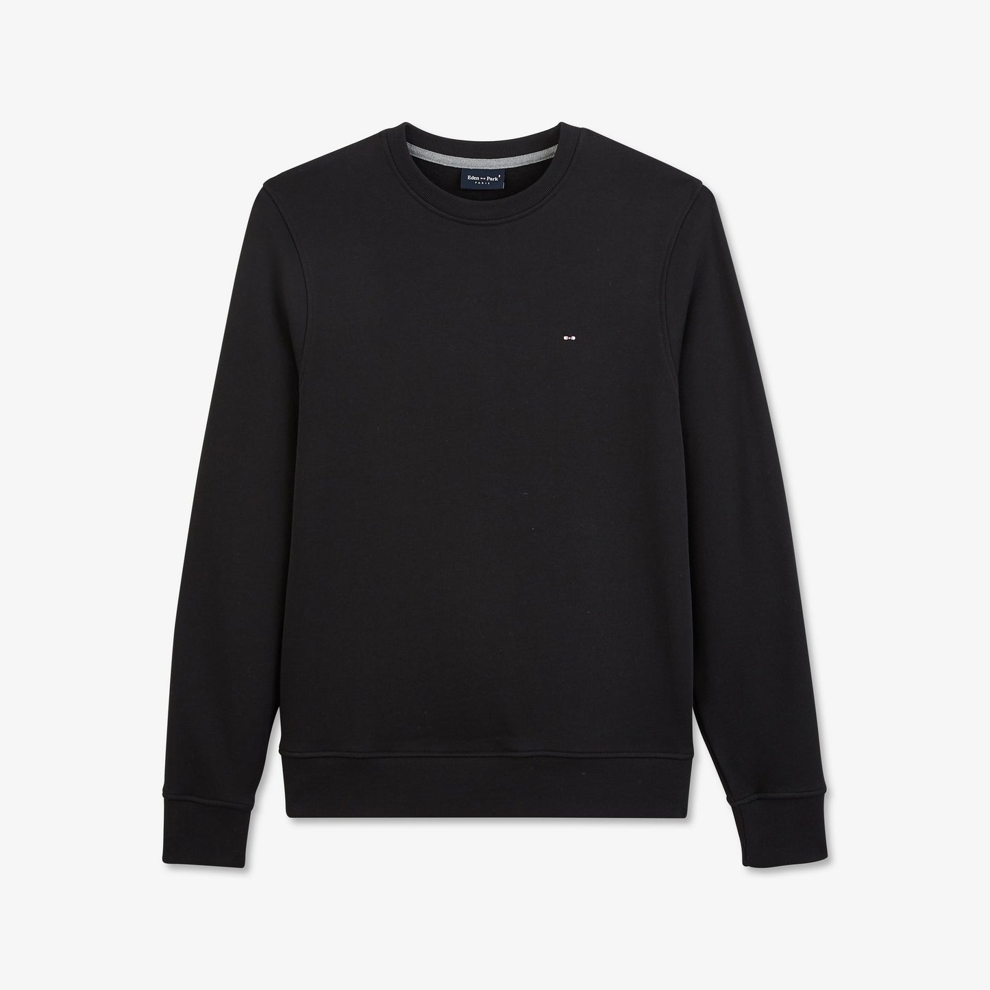 Sweat col rond uni noir