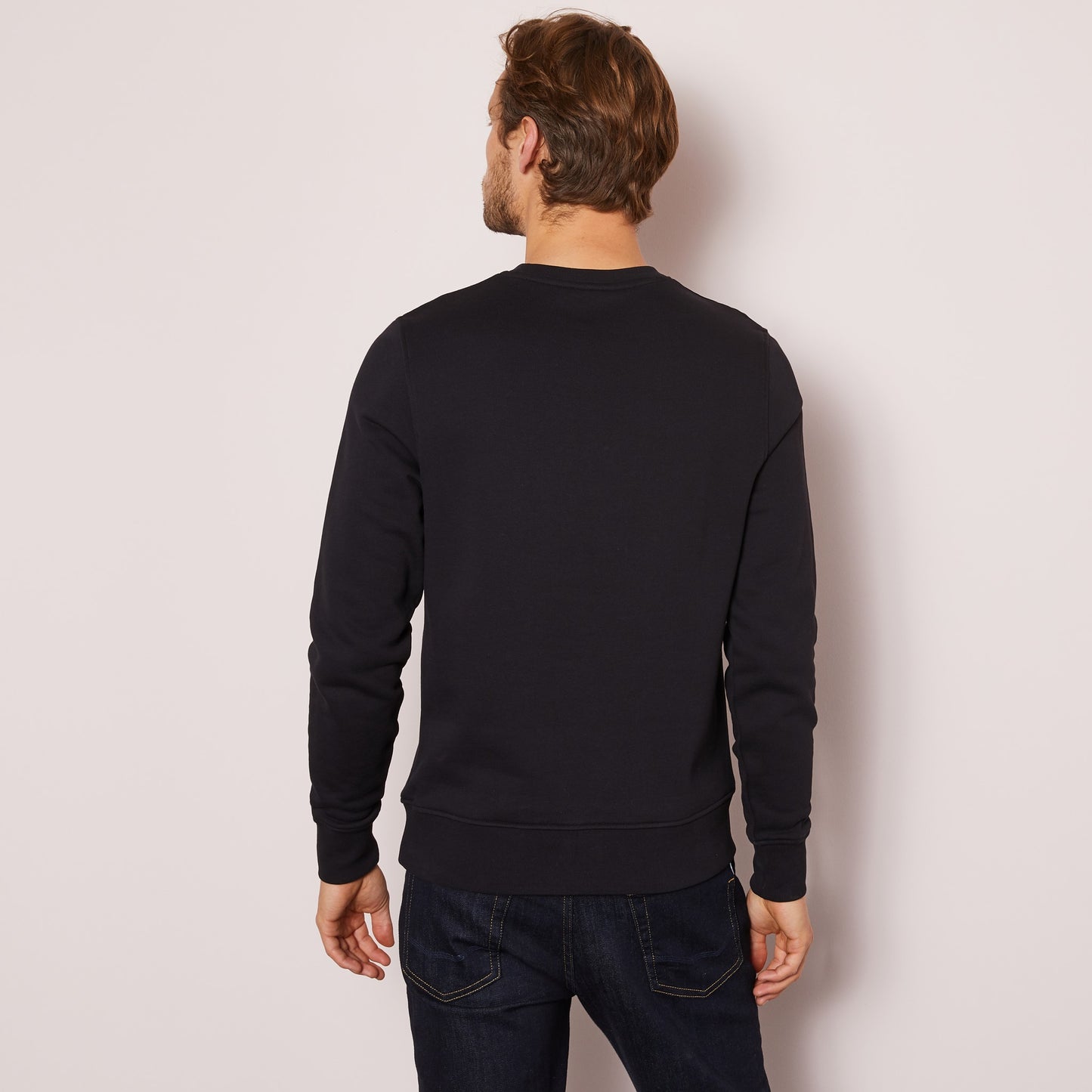 Sweat col rond uni noir